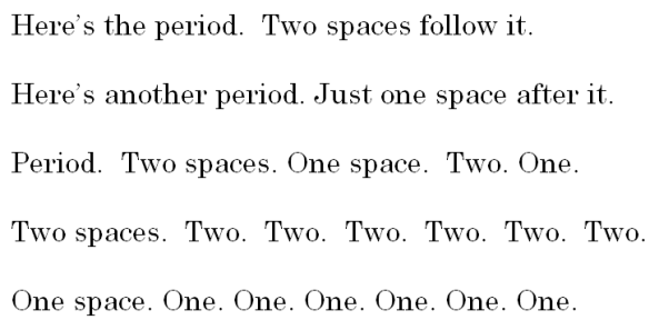 One Space or Two